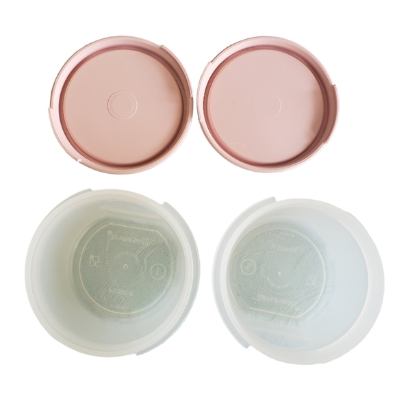 Tupperware Pink Modular Mates 2 Pack Small Round Container Set 200 ml each #1 - Picture 3 of 11